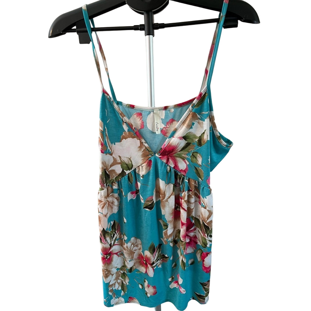 Celeste babydoll tank spaghetti strap floral coconut girl‎ beachy festival 2XL